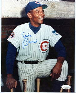 ERNIE BANKS AUTOGRAPH 8X10 PHOTO JSA COA CHICAGO CUBS