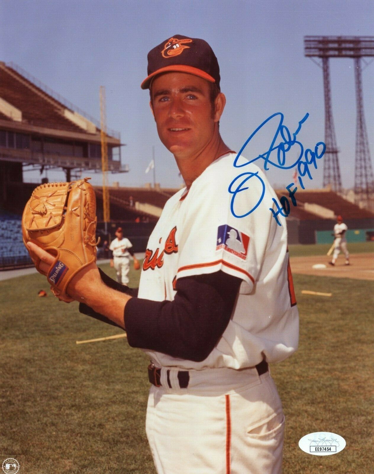 JIM PALMER AUTOGRAPH 8X10 PHOTO JSA COA INSCRIBED HOF "90" BALTIMORE ORIOLES