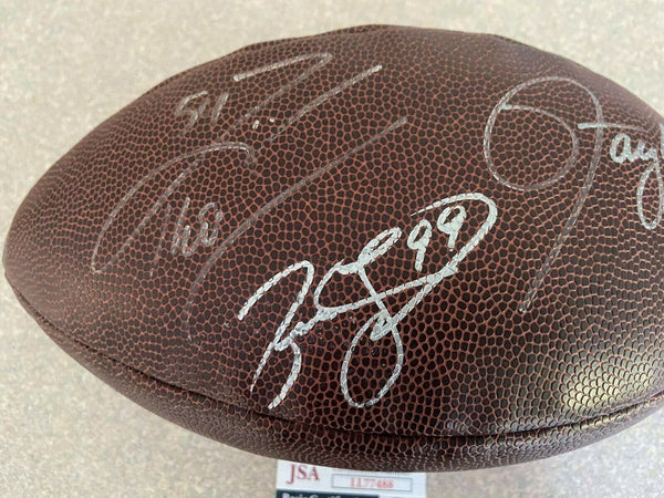 LAWRENCE TAYLOR / JASON TAYLOR / ZACH THOMAS AUTOGRAPH NFL FOOTBALL JSA COA HOF