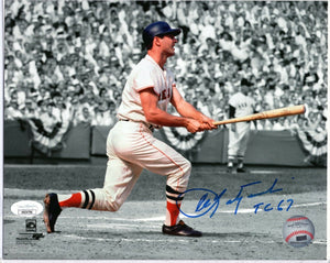 CARL YASTRZEMSKI AUTOGRAPH 8X10 PHOTO JSA COA BOSTON RED SOX